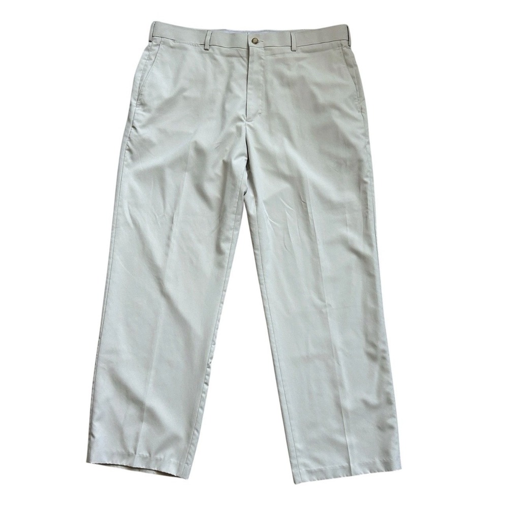 Callaway Golf Pants Mens 40x30 Beige Chino Performance Flat Front Chino Trousers